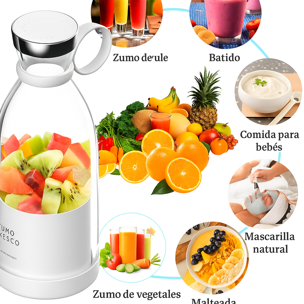 Batidora Portátil Juice 350ml | Bebidas al instante 🍹